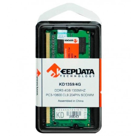 Memória RAM para notebook Keepdata 4GB / DDR3 / 1333MHz / 1x4GB - (KD13S9/4G)