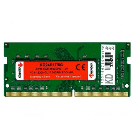 Memória RAM para Notebook Keepdata 8GB / DDR4 / 1x8GB / 2400MHz - (KD24S17/8G)