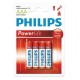 PILHA ALCALINA PHILIPS AAA / 4 UNIDADES - (LR03-P4B/97)