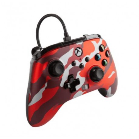 CONTROLE POWERA ENWIRED PARA XBOX SERIES X / S -VERMELHO METÁLICO CAMUFLADO(2507)