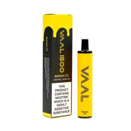 Pod Descartável Vaal 1500 Puffs - 5% Nic Salt - Banana  ice
