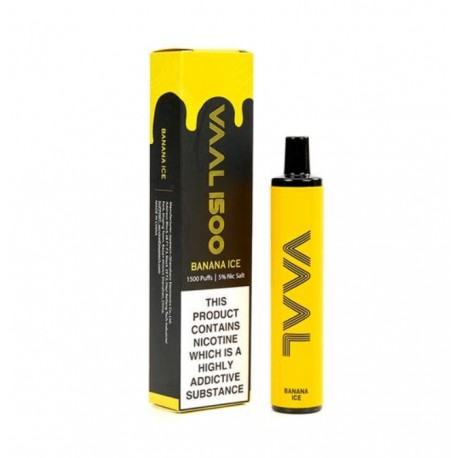 Pod Descartável Vaal 1500 Puffs - 5% Nic Salt - Banana ice