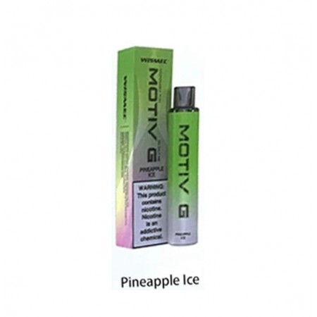 Pod Descartável Wismec Motiv G 2500 Puffs -5% Salt Nic Bat. Recarregavel + Led -Pineapple