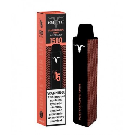 Vape Desechable Ignite V15 / 1500 Puff / 5% Nicotina - Peach Cantaloupe Papaya