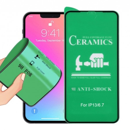 Película de vidro Film Ceramics para iPhone 13 Pro Max