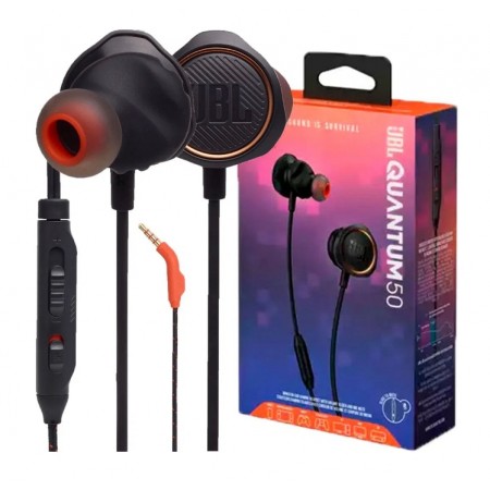 Fone de Ouvido JBL Quantum 50 Com fio / Com Microfone - Black