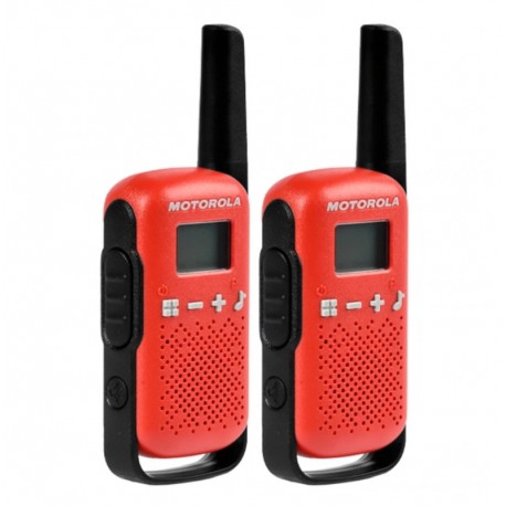 Walk Talk Motorola T-110 16MIL-25km - Negro y Rojo (Pila AAA(3)