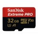 Cartão de memória Micro SD Sandisk U3 32GB 100MBS Extreme - (SDSQXCG-032G-GN6MA)