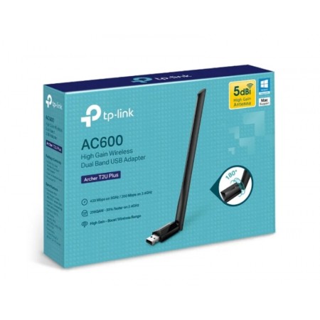 ADAPTADOR USB TP-LINK ARCHER T2U PLUS AC600 DUAL BAND