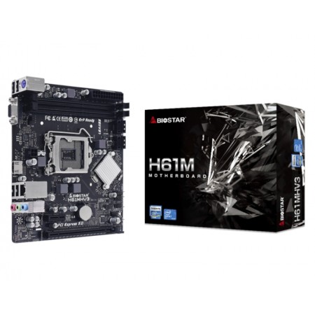 Placa Mãe Biostar H61MHV3, LGA1155, DDR3, Chipset Intel H61, Micro ATX