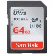 Cartão de memória Sandisk SD SDHC Ultra C10 / 64GB / 100MBs - (SDSDUNR-064G-GN6IN)