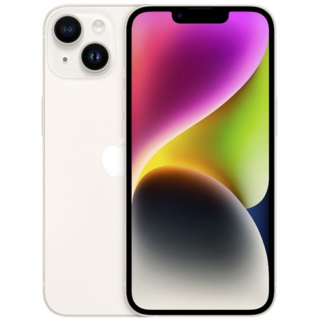 Celular Apple iPhone 14 A2884 CH 128GB / 5G / 6.1/ Câm 12MP - Starlight (SIM Físico + ESIM