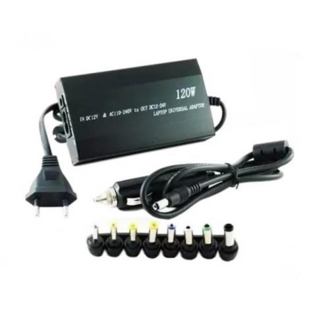 Cargador Universal De Carro Tucano TC-96W - AC/DC Para Notebook - Negro