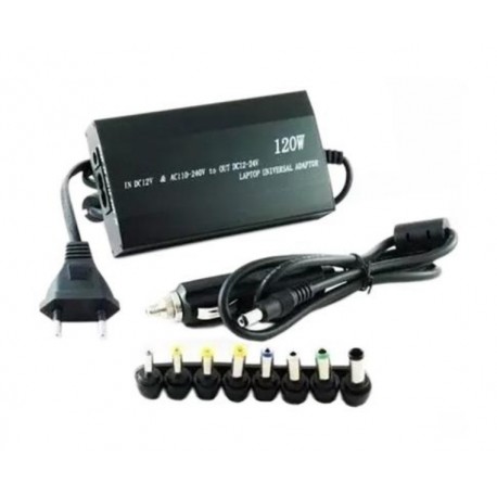 Cargador Universal De Carro Tucano TC-96W - AC/DC Para Notebook - Negro