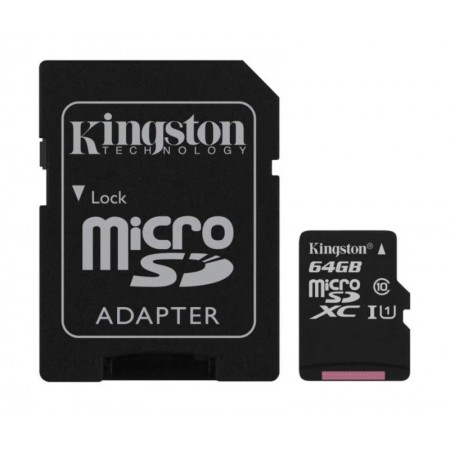 CARTÃO DE MEMÓRIA MICRO SD C10 KINGSTON 64GB / 100MBS - (SDCS2/64GB)