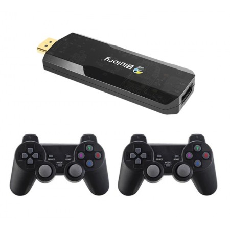 Consola Blulory Game Stick 4K + TV Stcik + 2 Controles - Negro