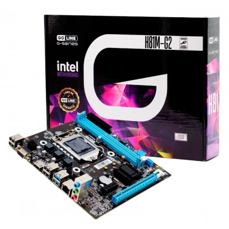 Placa Madre Goline H81M-G2 LGA 1150 / Chipset H81 / DDR3 (Gigabit & M.2) (1 Año de Garanti