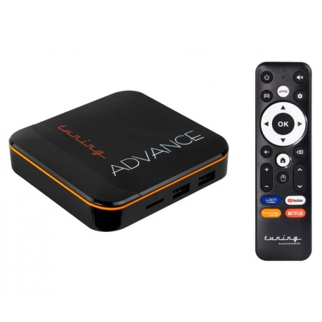 Receptor Tuning Advance-B 4K / 2GB RAM/ 16GB/ IPTV/ Ondemand Loon Wifi/ Bluetooth - Preto