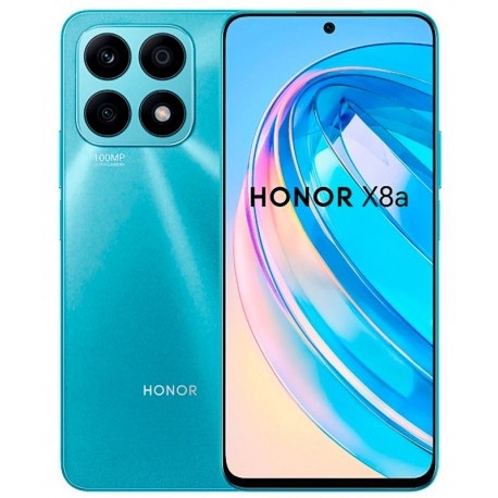 Celular Honor X8a CRT-LX3 128GB /8GB RAM /Dual SIM /LTE /Tela 6.7 /Cam 100MP - Cyan Lake
