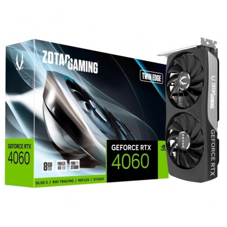 Placa de Vídeo Zotac NVIDIA GeForce Gaming Twin Edge OC RTX4060 8GB GDDR6 - ZT-D40600H-10M