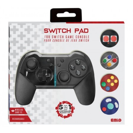 Controle Emio Switch Pad 5 Em 1 Wireles Para Nintendo Switch
