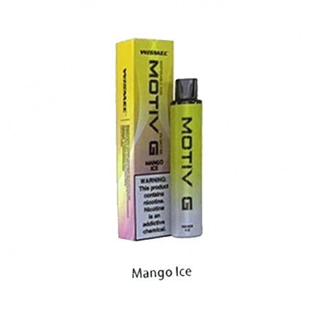 Pod Descartável Wismec Motiv G 2500 Puffs - 5% Salt Nic Bat. Recarregavel + Led -Mango ice