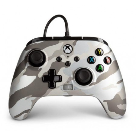 Control PowerA Enhanced Wired Metallic White Camo para Xbox - (PWA-A-2550)