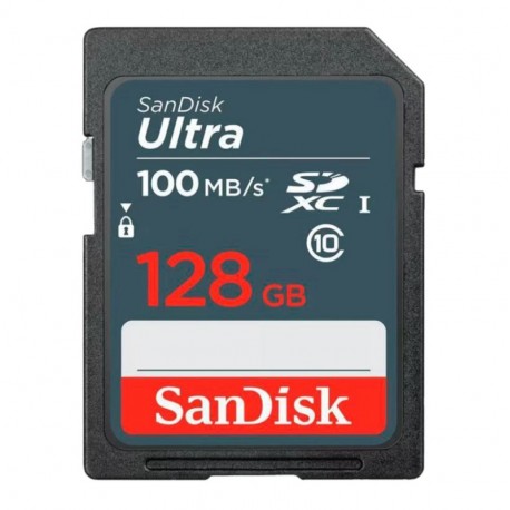 Tarjeta de Memória SD C10 Sandisk Secure Digital 128GB 100MB/s - SDSDUNR-128G-GN3IN
