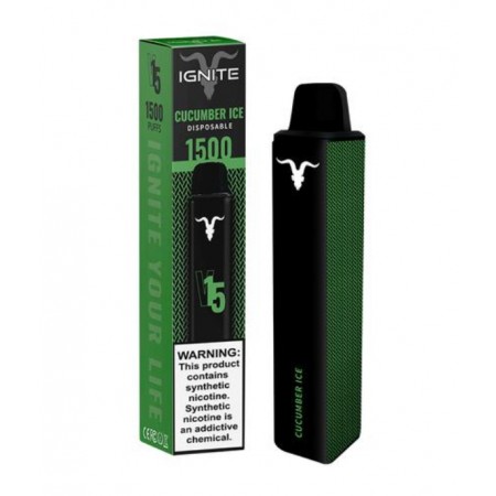 Vape Desechable Ignite V15 / 1500 Puff / 5% Nicotina - Cucumber Ice