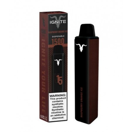 Vape Desechable Ignite V15 / 1500 Puff / 5% Nicotina - Raspberry Orange Ice