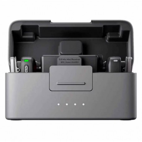 Micrófono de solapa DJI MIC Mini USB-C 2 TX+ 1 RX+ Charging Case Wireless p/Smartphone- Ne