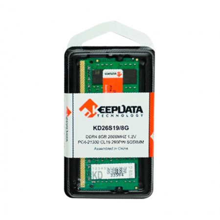 Memória RAM para notebook Keepdata 8GB / DDR4 / 1x8GB / 2666MHz - (KD26S19/8G)