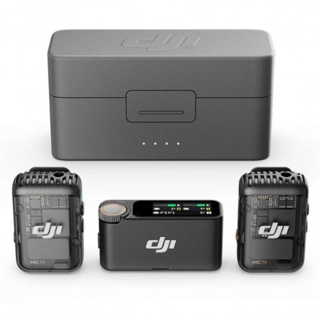 Microfone Solapa DJI Mic 2 USB-C 2 TX+ 1 RX+ Charging Case FCC Inalámbrico P/Smartphone- N