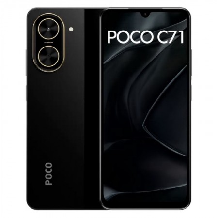 Celular Xiaomi Poco C71 128GB /4GB RAM /Dual SIM /Tela 6.88 /32MP - Preto (Global)