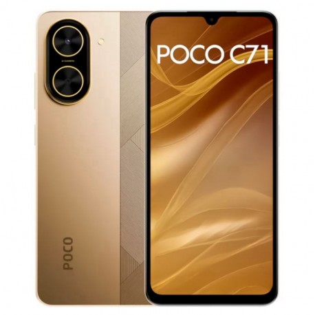 Celular Xiaomi Poco C71 128GB /4GB RAM /Dual SIM /Tela 6.88 /32MP - Dorado (Global)