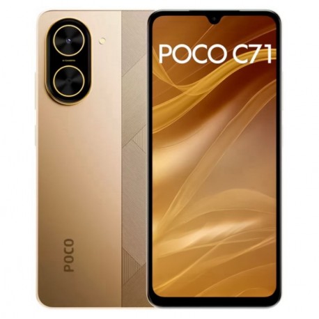 Celular Xiaomi Poco C71 64GB /3GB RAM /Dual SIM /Tela 6.88" /32MP - Dourado (Global)