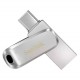 Pendrive SanDisk Ultra Dual Drive 128GB USB-C/USB 3.0 - SDDDC4-128G-G46 - Plateado