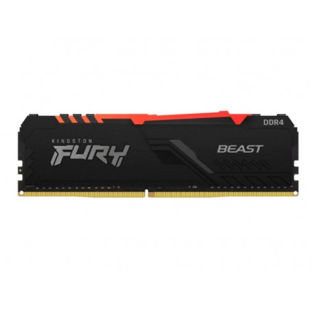 Memória Ram DDR4 Kingston Fury Beast RGB 8GB 3200 MHZ KF432C16BBA/8 -Preto