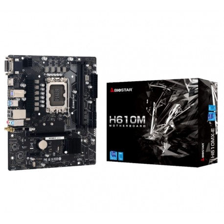 Placa Madre Biostar H610MX-E/ IHAMDS / Chipset H610M / Intel LGA 1700 / mATX, DDR4