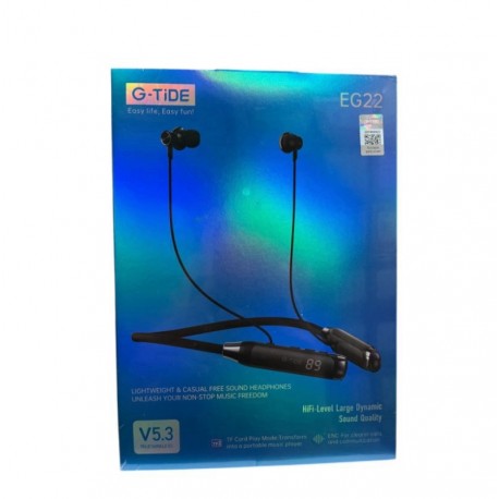 Fone de Ouvido G-TiDE EG22 Earphone Wireless - Preto (Neckband)