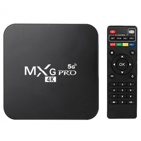 Receptor TV Box MXG PRO 5G 4K 4GB RAM / 32GB / Android 10.1 - Preto