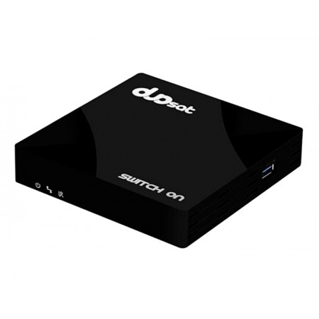 Receptor Duosat Switch On IPTV 4K / 16GB / 1GB RAM / Android - Preto