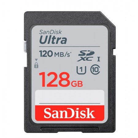 Tarjeta de Memória SD Sandisk Ultra C10 128GB 120MBS - (SDSDUN4-128G-GN6IN)