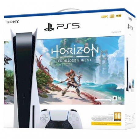 Console Sony Playstation 5 CFI-1115A 825GB SSD / 8K + Jogo Horizon Forbidden West - Branco