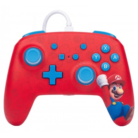 Controle PowerA Enhanced Wired para Nintendo Switch - Woo Hoo Mario (PWA-A-02581)