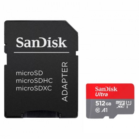 Tarjeta de Memória Micro SD Sandisk Ultra 512GB 150MBs - SDSQUAC-512G-GN6MA
