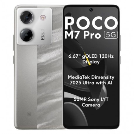 Celular Xiaomi Poco M7 Pro 5G 512GB /12GB RAM /DS /6.67 /50MP USA - Silver (Global)