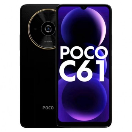 Celular Xiaomi Poco C61 128GB /4GB RAM /Dual SIM /Tela 6.71" /8MP - Negro (Global) BR