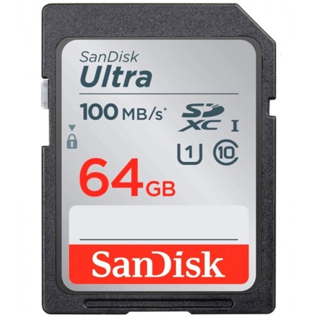Cartão de memória Sandisk SD SDHC Ultra C10 / 64GB / 100MBs - (SDSDUNR-064G-GN6IN)