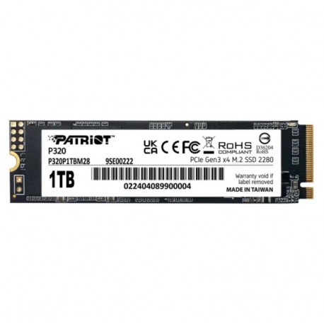 SSD M.2 Patriot 1TB NVMe PCIe Gen 3 - P320P1TBM28
